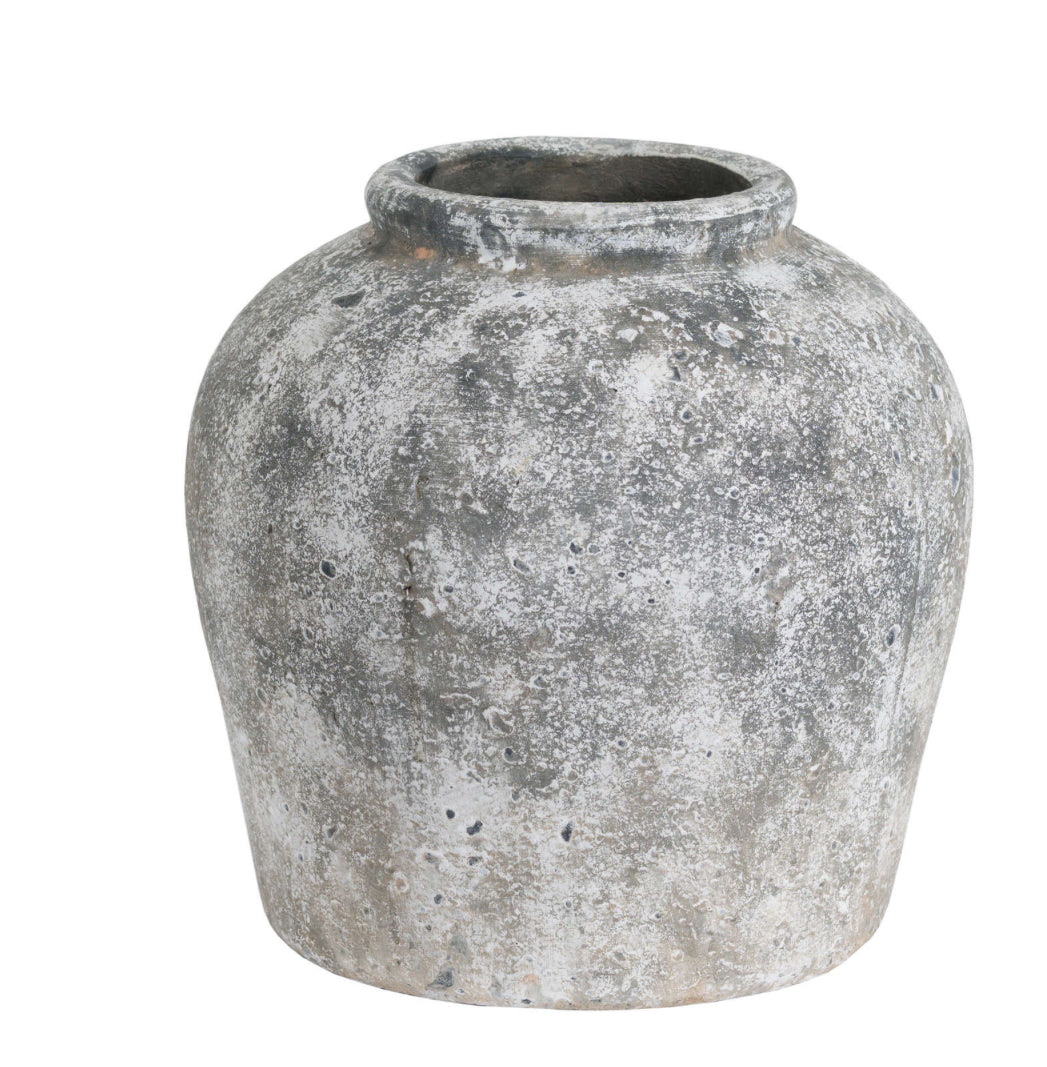 The Dorchester Aged Medium Stone Ceramic Vase