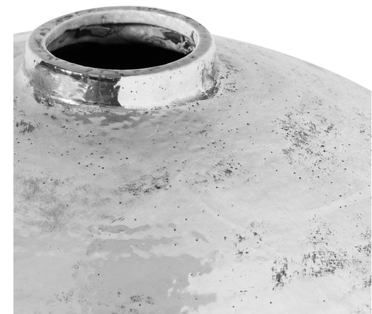 The Astral Large Hammered Silver Vase