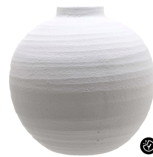 The Adelphi - Large Matt White Ceramic Vase