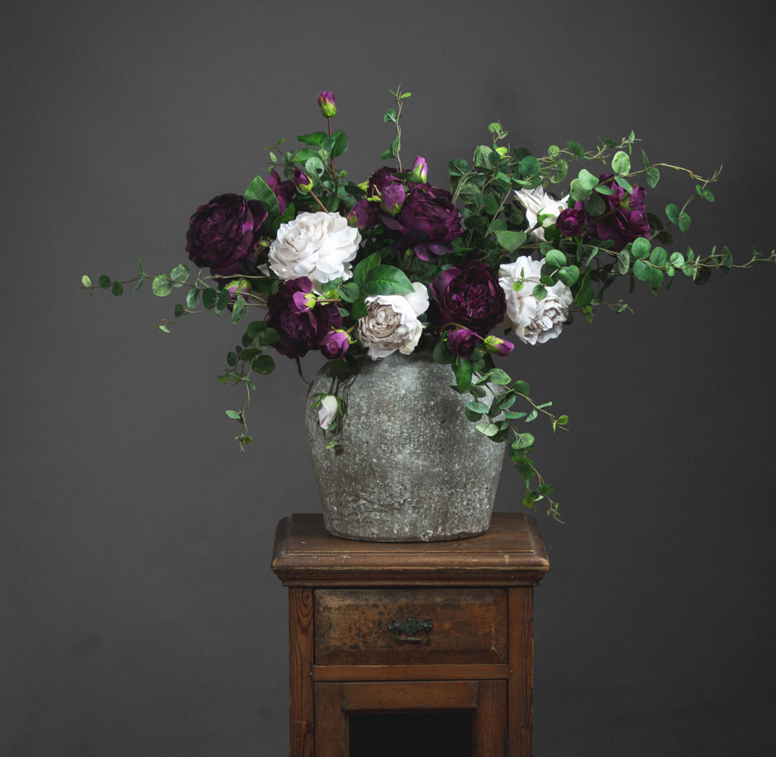The Dorchester Aged Medium Stone Ceramic Vase