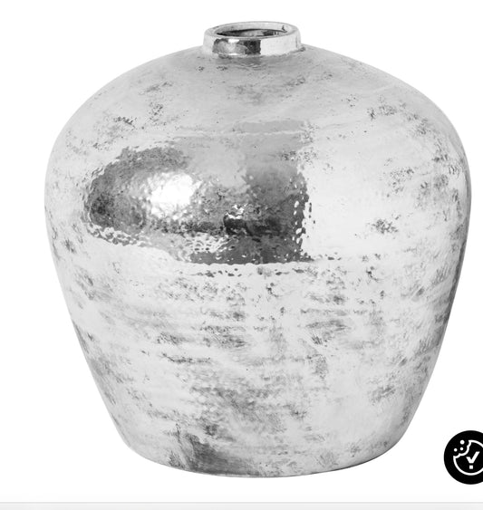 The Astral Hammered Silver Vase