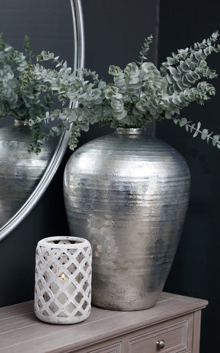 The Astral Hammered Silver Vase