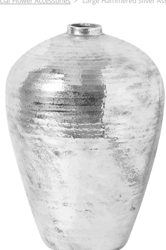 The Astral Large Hammered Silver Vase