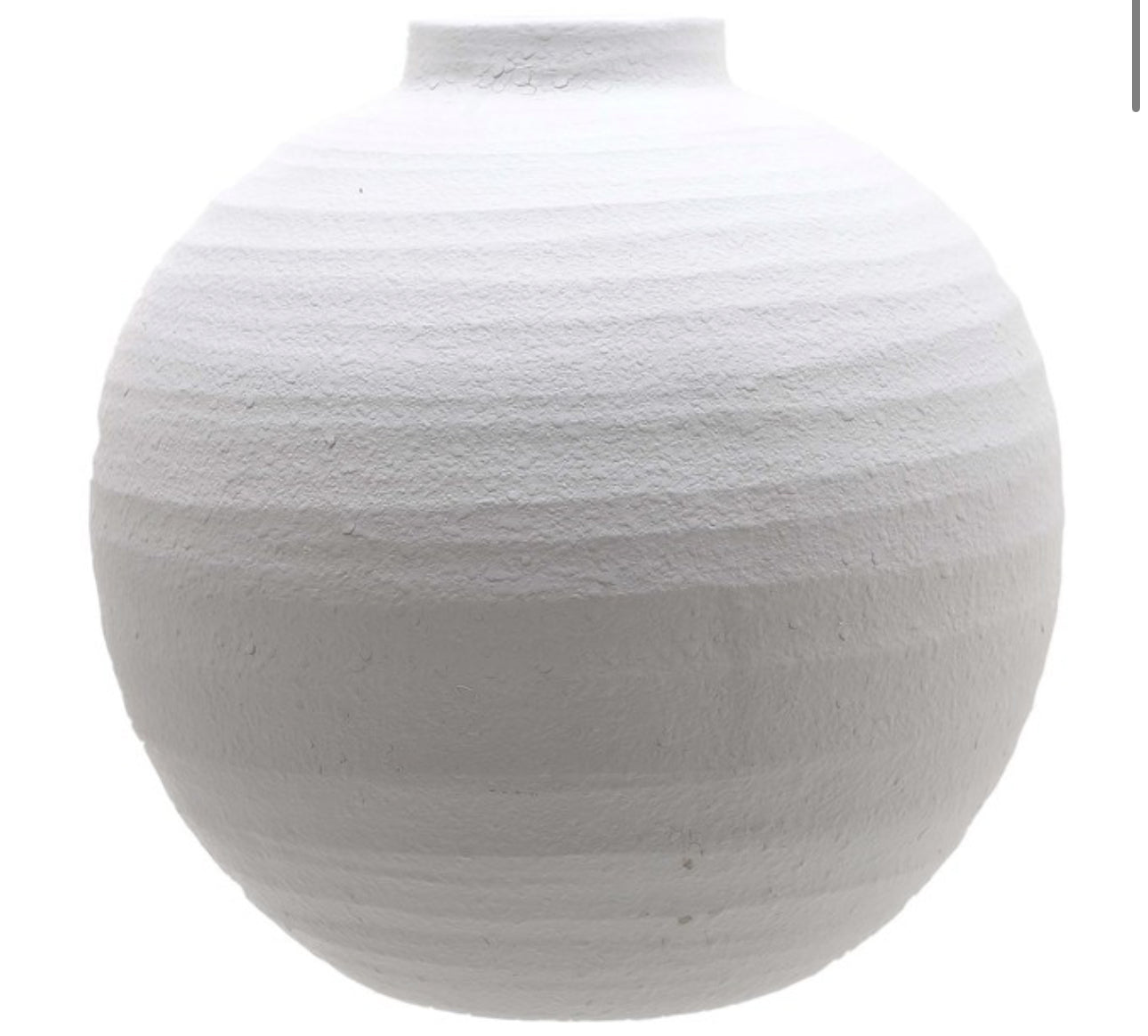 The Tiber Large Matt White Ceramic Vase