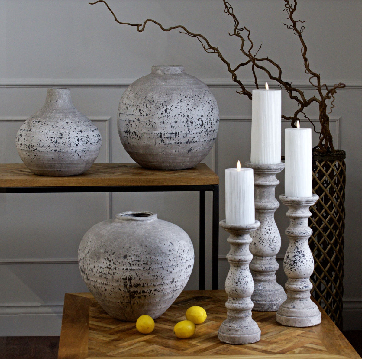 The Ritz Large Stone Ceramic Vase